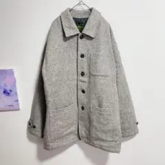 コート　メンズ　カバーオール　グレー　ジャケット　黒　中綿