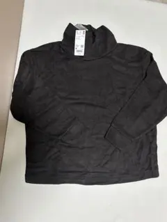 ユニクロ　ソフトニットフリースリプハイネックT Mサイズ　ダークブラウン