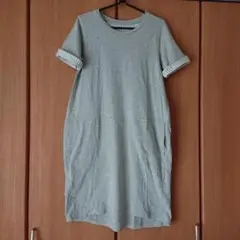 カットソー チュニック グレー