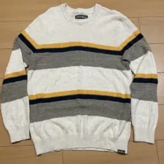 Eddie Bauer ボーダーニットセーター Lサイズ