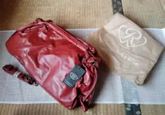 ryoushoku wise 赤 レザー バッグ 保存袋付き