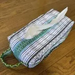 ストライプ模様 ティッシュボックスカバー