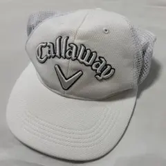 Callaway ゴルフ キャップ ロゴ ホワイト メンズ