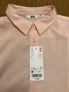 【新品•タグつき】UNIQLO レーヨンブラウス　ピンク　Mサイズ