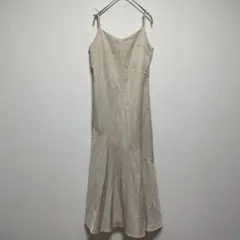【GRL】ベージュ キャミワンピース ロングワンピース S