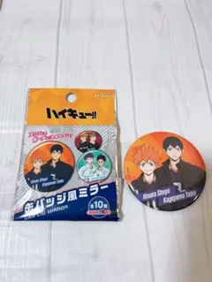 【ハイキュー!!】缶バッチ風ミラー　日向＆影山