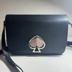 ケイトスペード　ニコラ　ショルダーバッグ　ツイストロック　レザー　ブラック