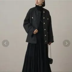LOUNGEDRESS ツイードジャケット ダークグレーのサムネイル