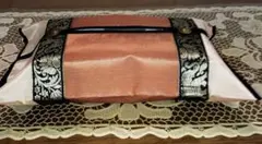ティッシュケースカバー 　シルクアジアンテイスト