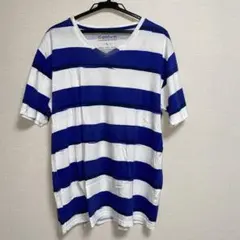 Confirm Lサイズ 青と白のボーダーTシャツのサムネイル