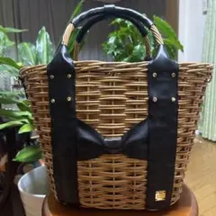 Athena New York 花刺繍かごバッグ Athena New York 花刺繍かごバッグ