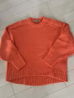 ベネトン BENETTON ニット オレンジ S