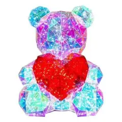【新品未使用】クマの光るオブジェ オーロラ 置物　インテリア ライト