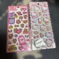 平成はっぴーフォン ステッカー キティちゃん 2枚セット