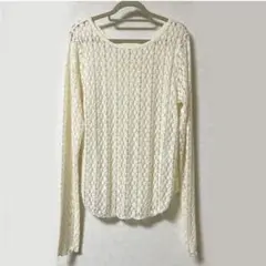 LEPSIM レプシィム　2way レース　Tシャツ　カーディガン　オフホワイト