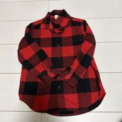 チェック柄 長袖シャツ レッド ブラック
