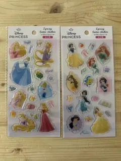 新品未使用　ディズニープリンセス エポキシラメシール 2枚セット シール