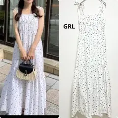 GRL ハート柄リボンティーアドキャミワンピース[tg730] F ホワイト