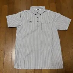 TIGORA ゴルフウェア 半袖シャツ ストライプ柄 メンズ Mサイズのサムネイル