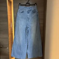 ライトブルー ワイドレッグデニム Sサイズ GU