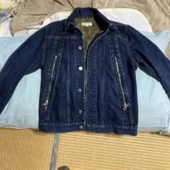 ナノユニバース　ハの字ジップ　デニムジャケット