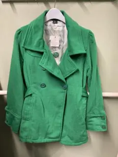 Riche glamous明るい緑色ヘリンボーンピーコート サイズM未使用品