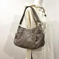 y2k　archive レザー調　ハンドバッグ　ギミック　ワンショルダー　bag