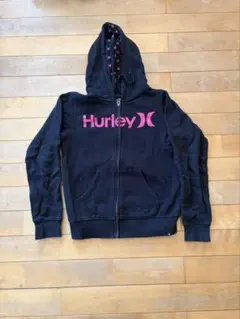 HURLEY レディースジップパーカー　メンズMサイズ ブラックカラー　傷無しのサムネイル