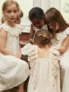 FAUNE フリルノースリーブワンピース 2-4