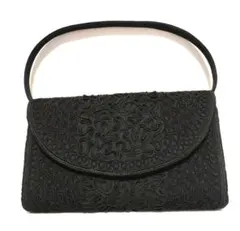 お値下げしました☆ブラックコード刺繍フォーマルバッグ(B)(送料無料)