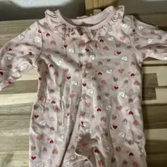 petit main ハート柄長袖Tシャツ 80