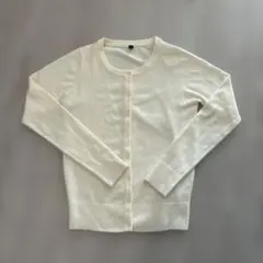 アイボリー ニット カーディガン Mサイズ