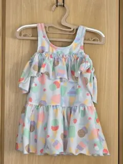 【お値下げしました】キッズ　水着　女の子 カラフルアイスクリーム柄　110cm