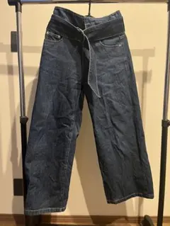 ダークブルーワイドレッグデニム