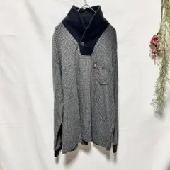 【TAKEO KIKUCHI】タケオキクチ 長袖セーター ハイネック 千鳥柄