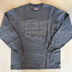 Champion L グレー 長袖Tシャツ