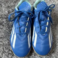 adidas青 ストライプデザイン シューズ