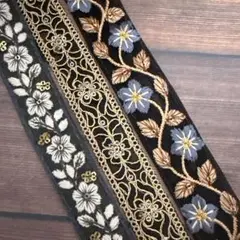 300.インド刺繍リボン 1m50cm×3本セット