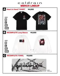 【限定新品未開封】　coldrain コールドレイン　ロングTシャツ　Sサイズ 限定新品未開封】 coldrain コールドレイン ロングTシャツ S