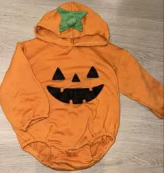 ハロウィン かぼちゃ ロンパース 80cm