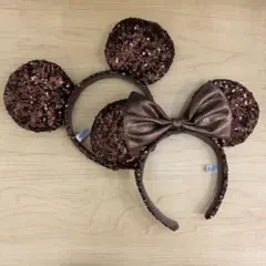 ディズニー カチューシャ ブラウン スパンコール