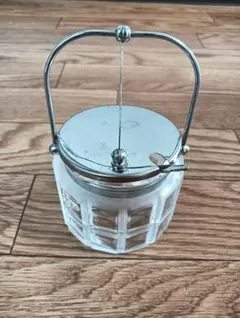 ガラス製シュガーポット スプーン付き