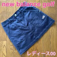 new balance golf ロゴ刺繍 コットン混 ゴルフスカート 00