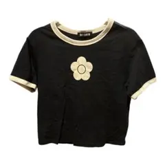 MARY QUANT デイジーロゴ 半袖Tシャツ ブラックのサムネイル
