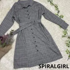 SPIRALGIRL スパイラルガール【F】 チェック柄 シャツワンピースのサムネイル