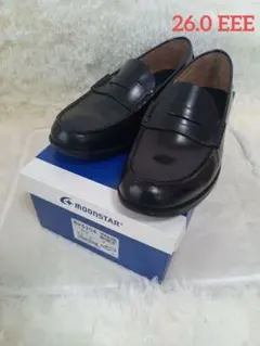 moonstar 黒 ローファー 26.0 EEE　 BV520A 学生　革靴