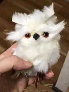 風水　青山フラワーマーケット　シロフクロウ　置物