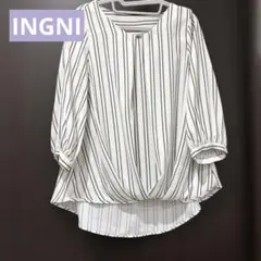 INGNI ストライプ柄ブラウス M