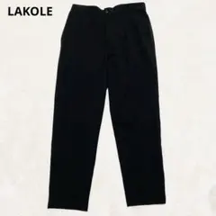 ラコレ　テーパードパンツ　M 黒　シンプル 通勤　ビジネス　美脚効果　✨