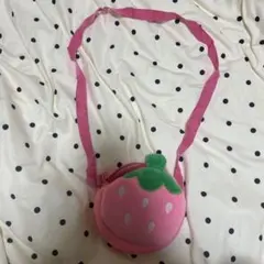いちごモチーフ キッズショルダーバッグ ピンクのサムネイル